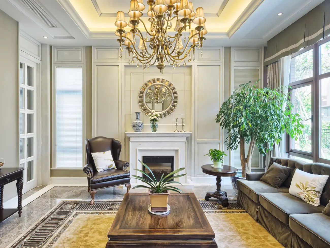 Luxury villa interior suited for platform operations