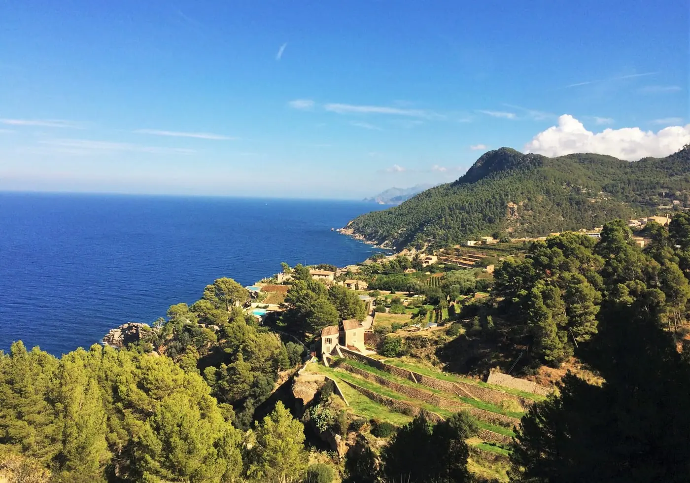 Dramatic Balearic coastline near Deia