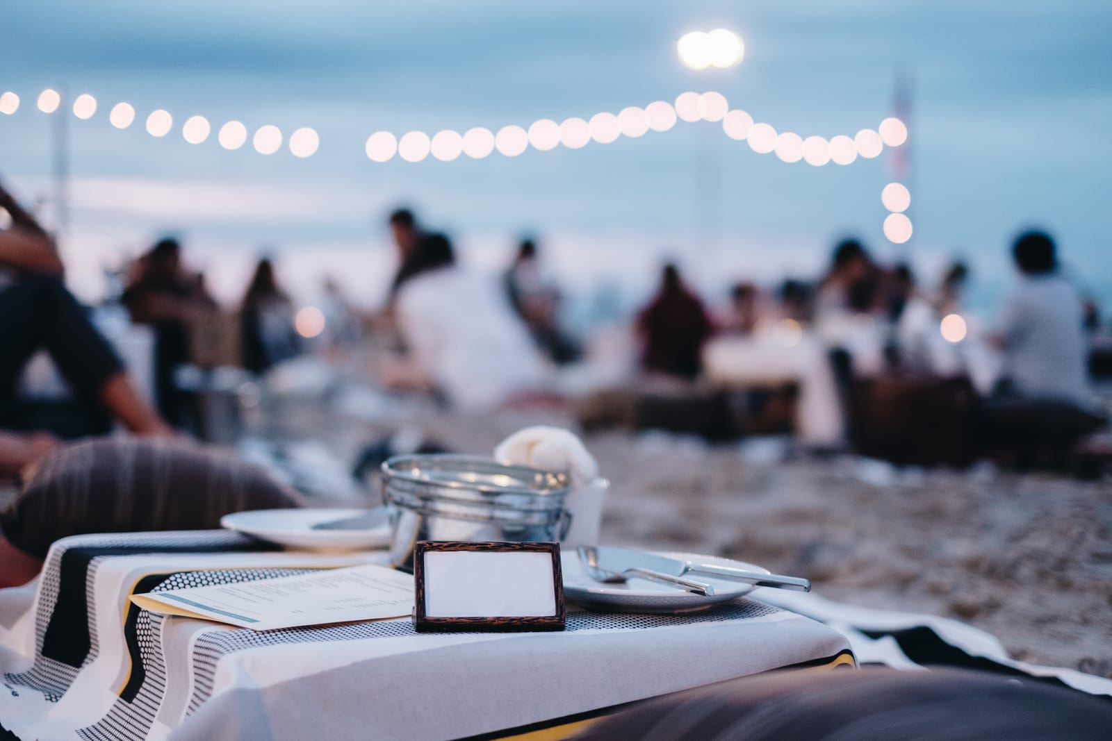 Beach dining and luxury hospitality lifestyle