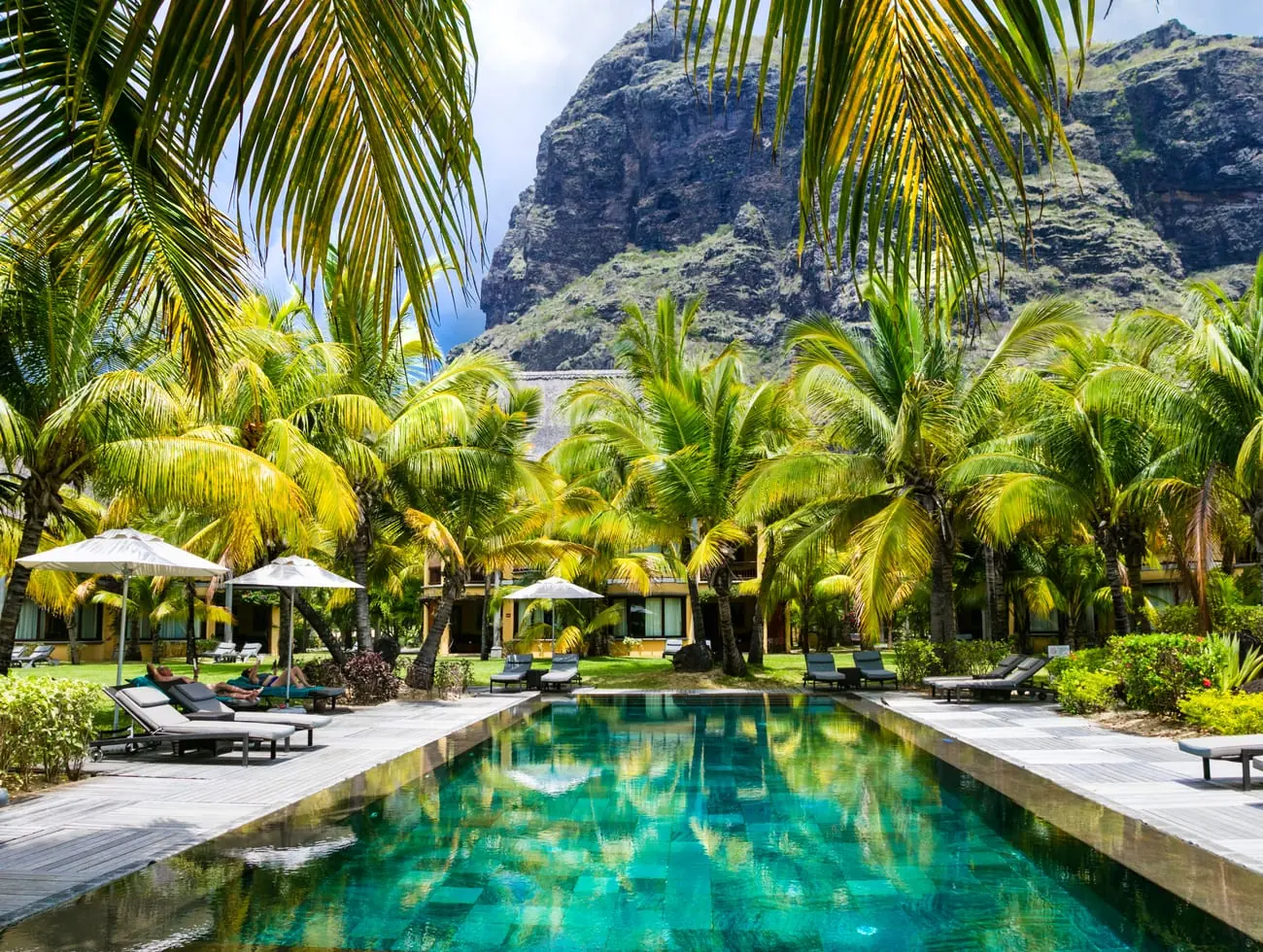 Luxury lifestyle pool and beach setting in Mallorca