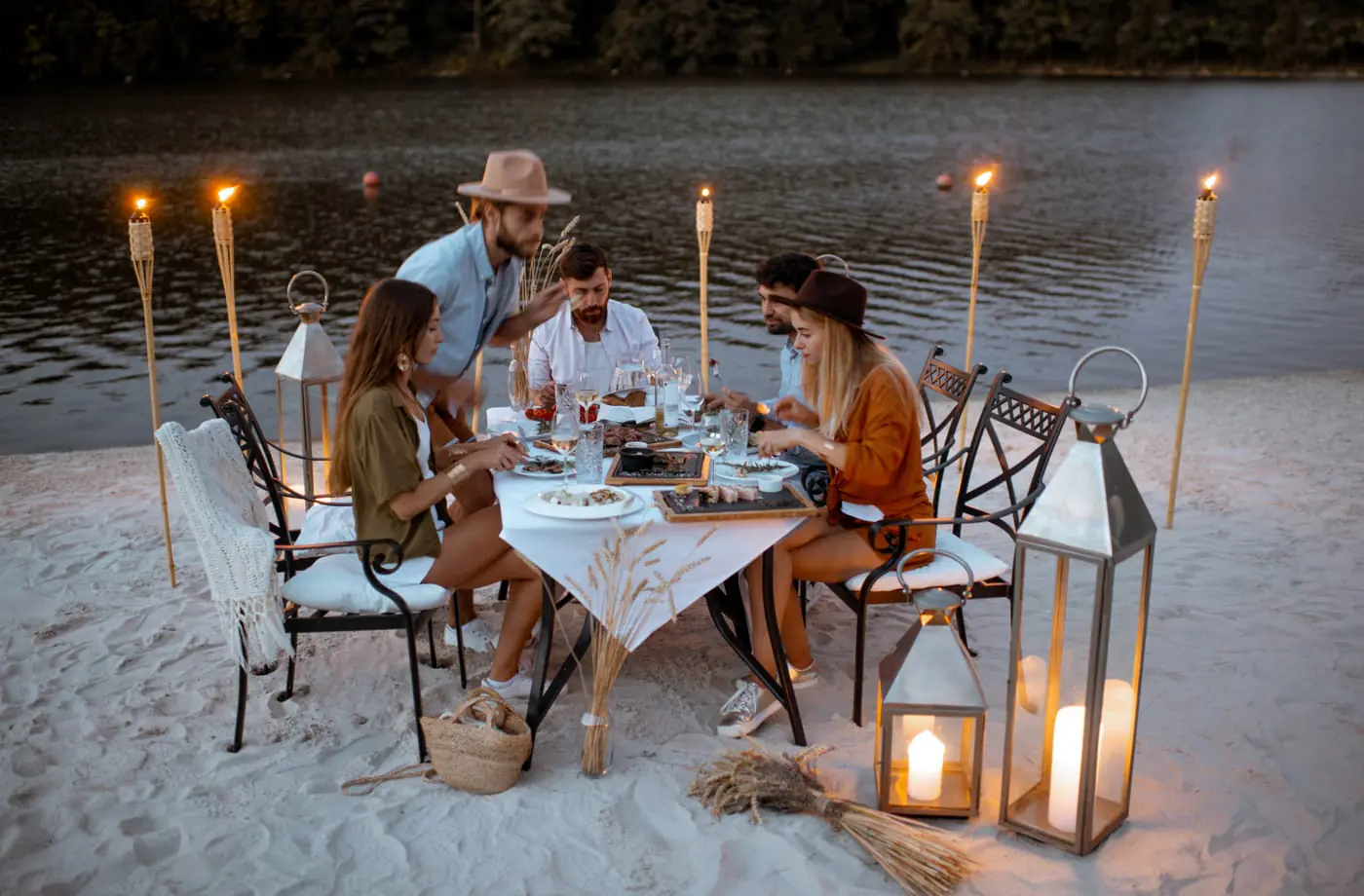 Beach dinner and community lifestyle experience